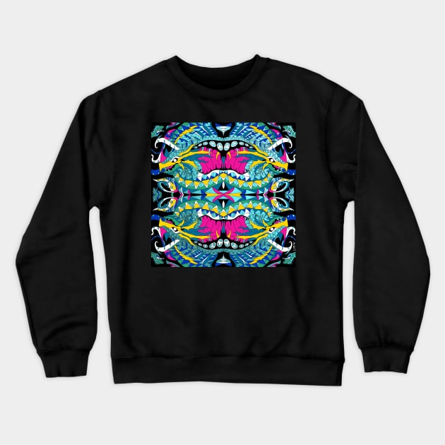 kaiju kraken squid madness ecopop monster art Crewneck Sweatshirt by jorge_lebeau